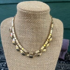 Vintage gold tone choker necklace